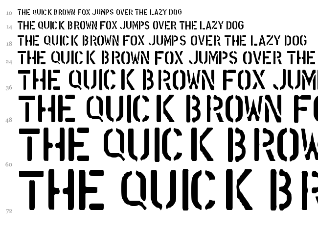 N&D font waterfall